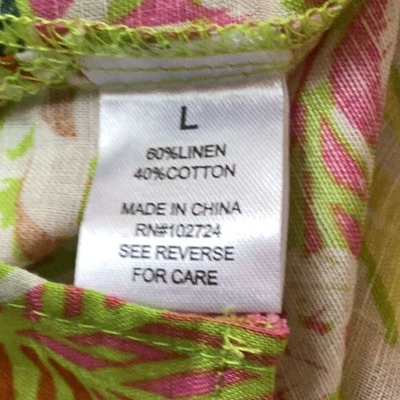 HESTER ORCHARD NWT LINEN BLEND TROPICAL WOMENS TOP BLOUSE BRIGHT OFF SHOULDER - Picture 12 of 12